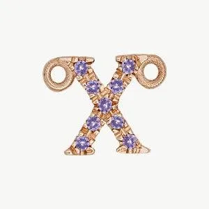 Rose Gold, Lilac Sapphire Letter