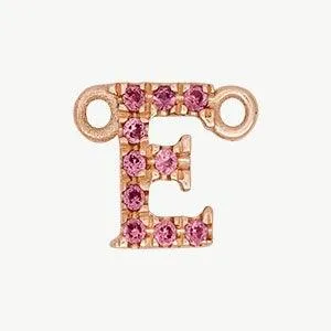 Rose Gold, Pink Sapphire Letter