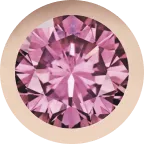 Rose Gold, Pink Sapphire Letter
