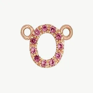 Rose Gold, Pink Sapphire Letter