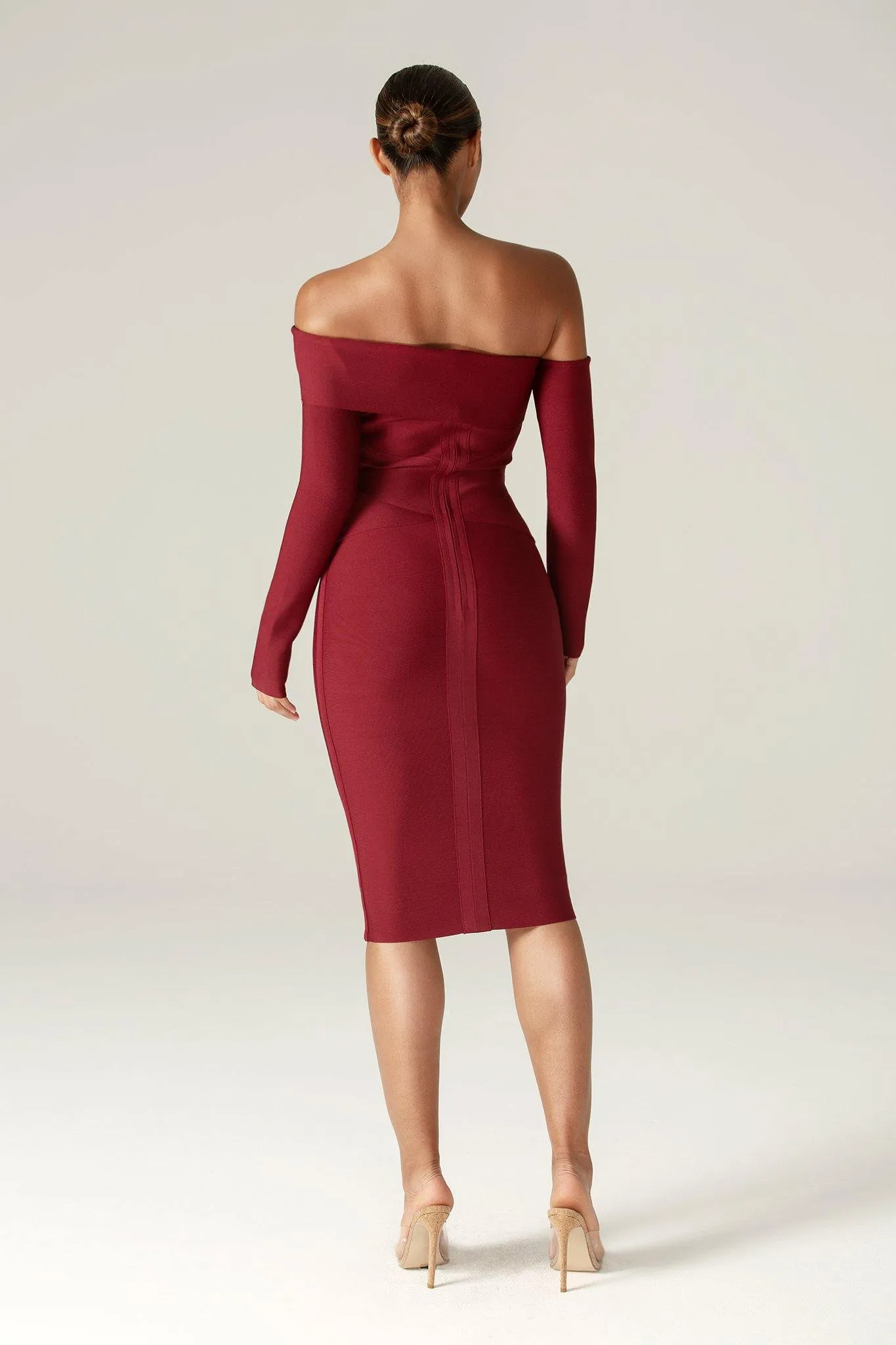 Shiva Bandage Dress (Maroon)