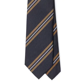 Silk Jacquard Stripe Tipped Tie