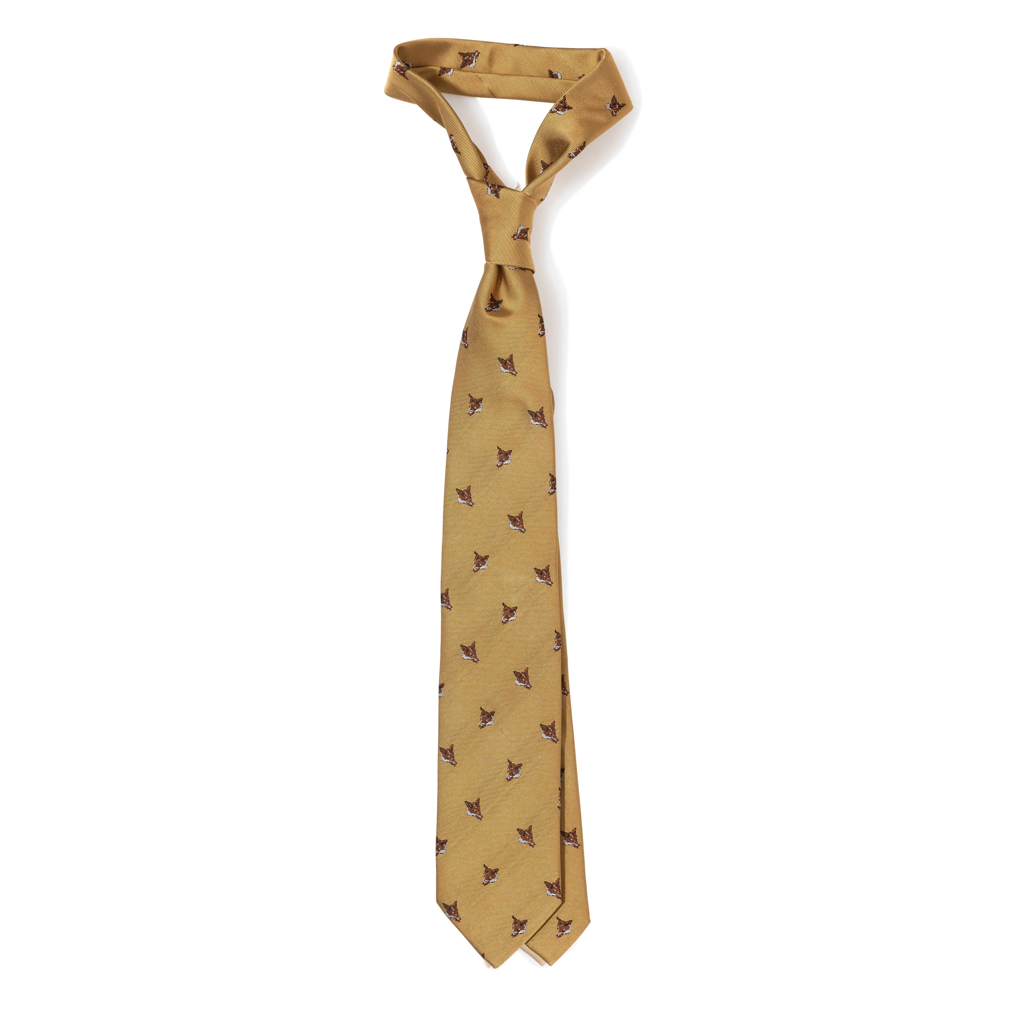 Silk Woven Fox Tipped Tie