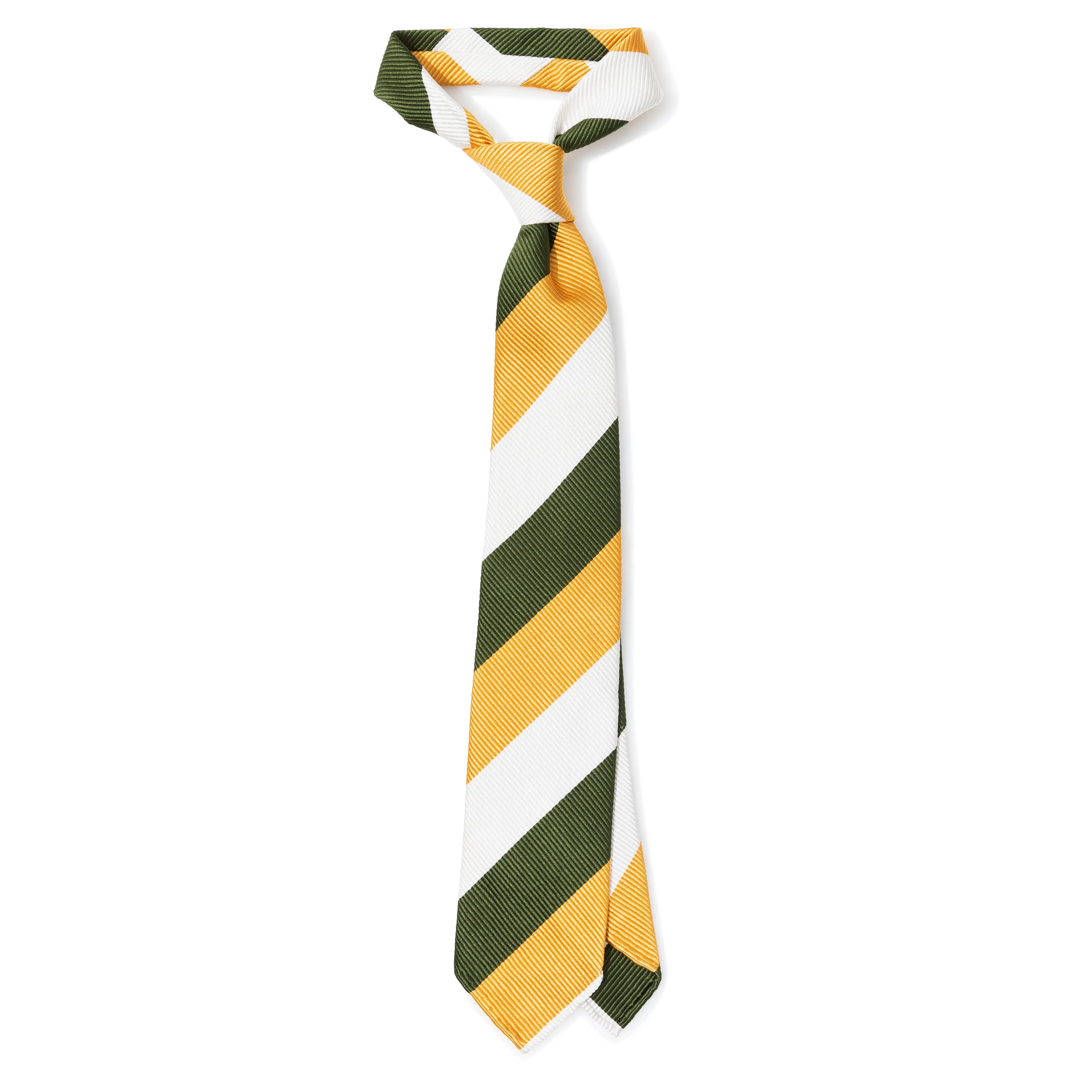 Silk Woven Repp Stripe Hand-rolled Tie