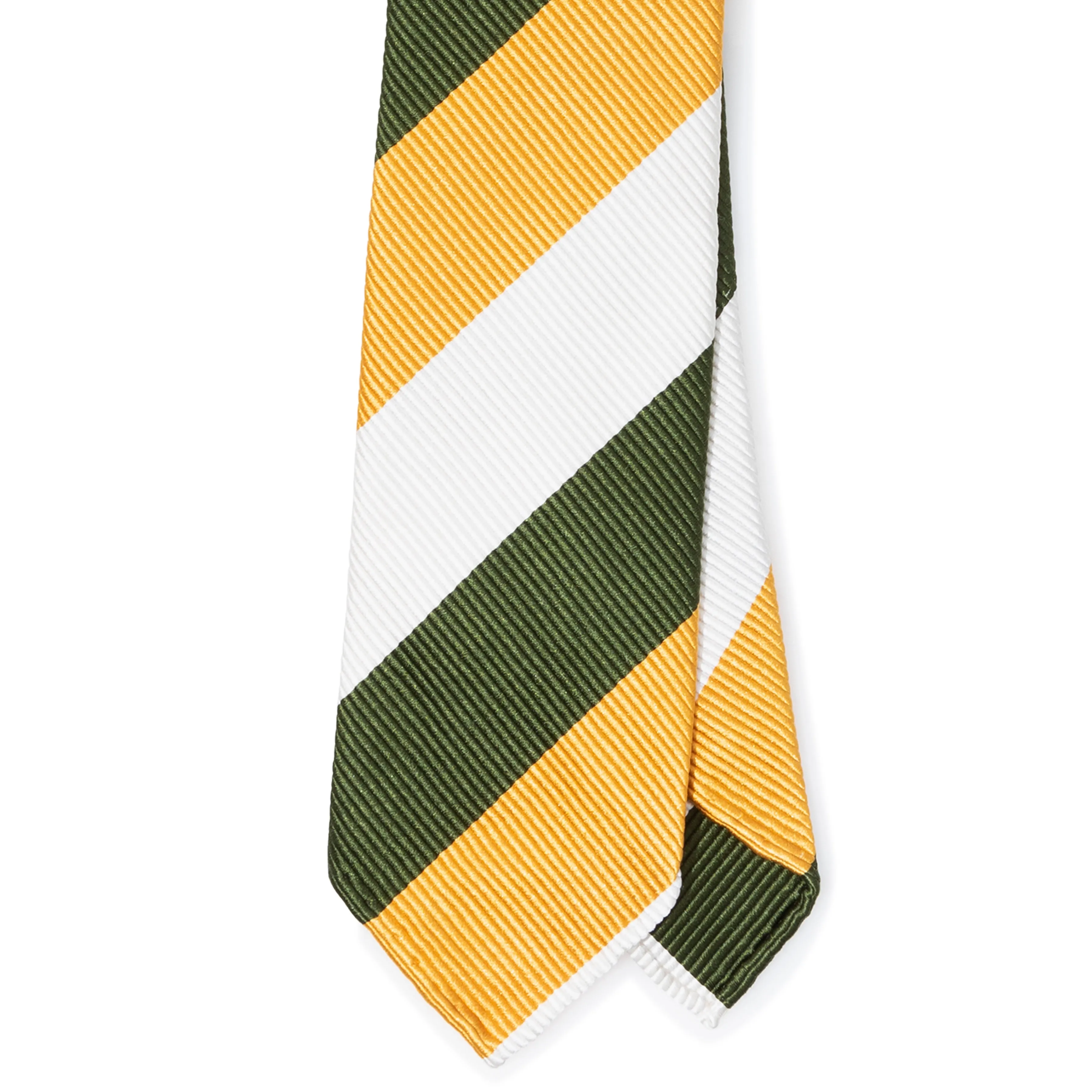 Silk Woven Repp Stripe Hand-rolled Tie
