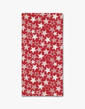 Stars In Your Eyes Red Bar Towel