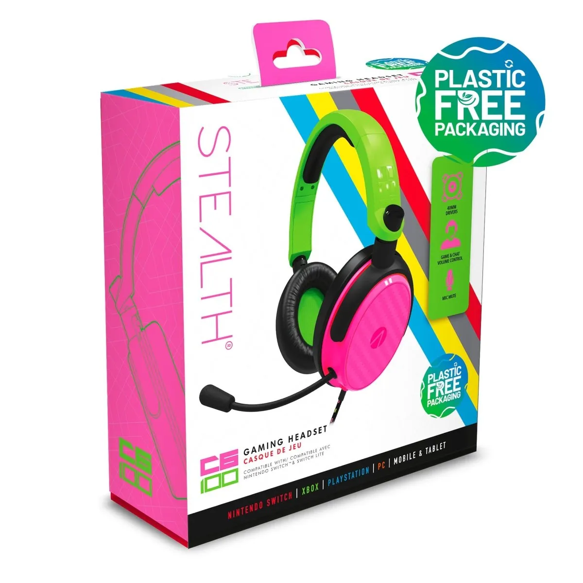 Stealth C6-100 - Neon Green & Pink