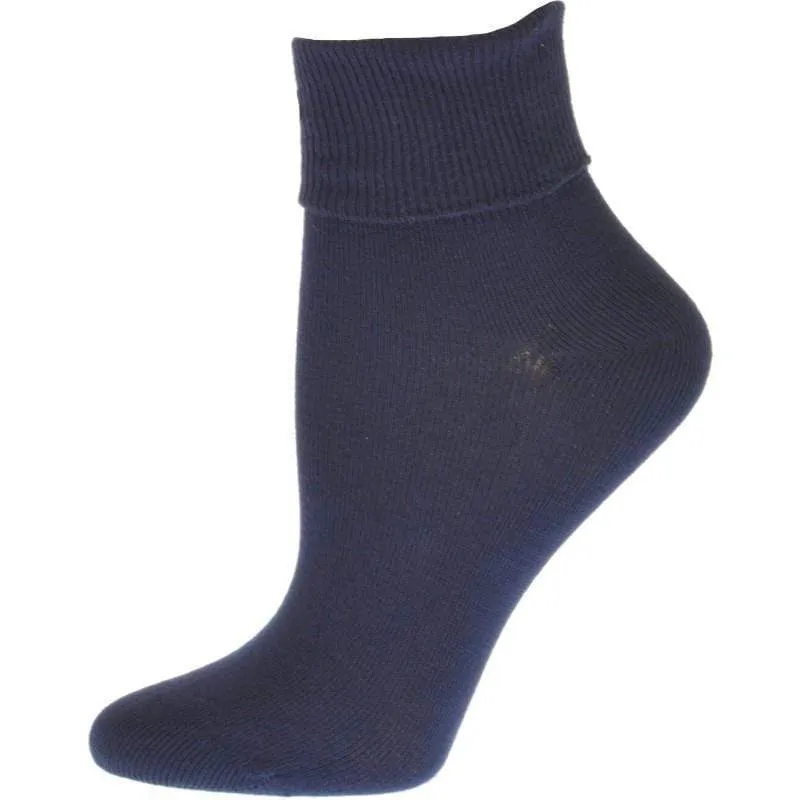 Turn Cuff Organic Cotton Seamless Toe 3 pair Pack | No Toe Seam Socks