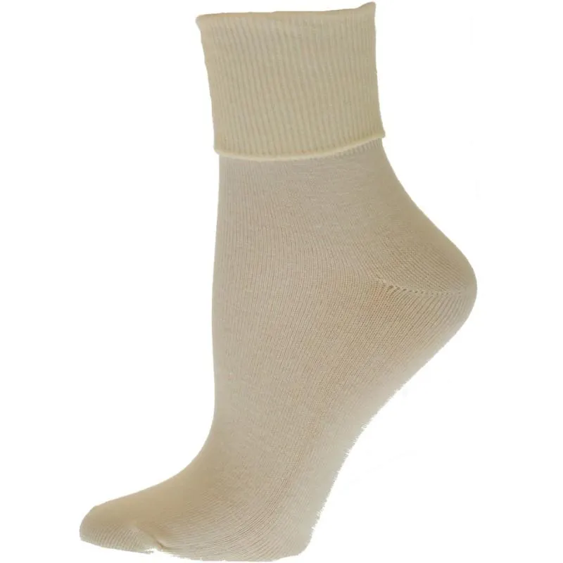 Turn Cuff Organic Cotton Seamless Toe 3 pair Pack | No Toe Seam Socks