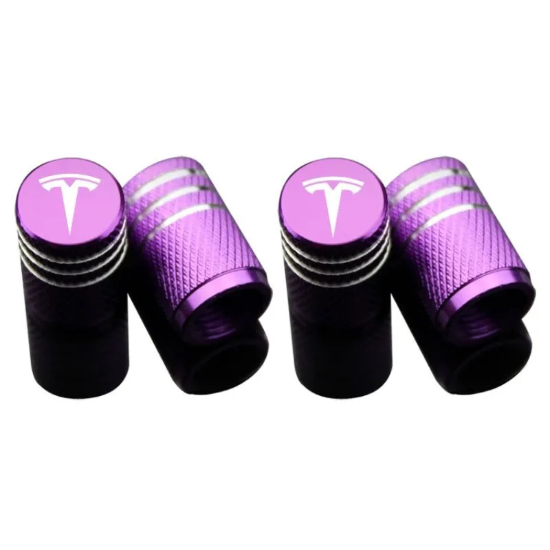 Valve Stem Caps 4 Pack Fit Suitable for Tesla 3/Y/S/X 2017-2023