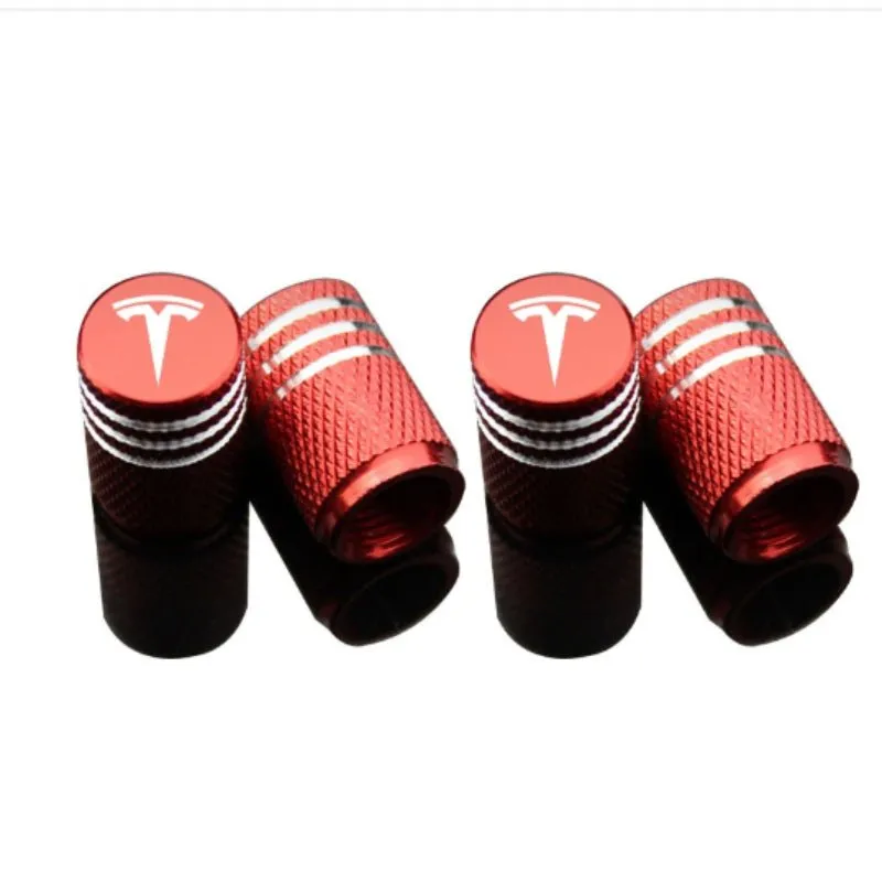 Valve Stem Caps 4 Pack Fit Suitable for Tesla 3/Y/S/X 2017-2023