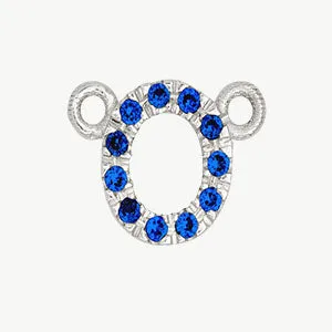 White Gold, Blue Sapphire Letter