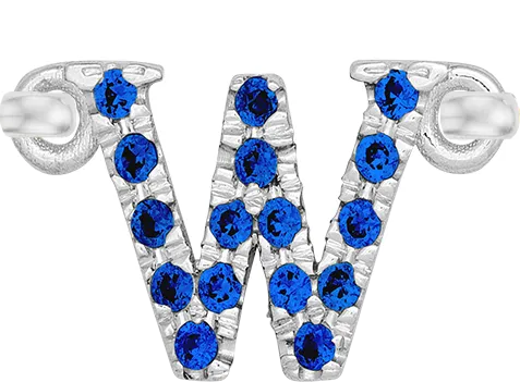 White Gold, Blue Sapphire Letter