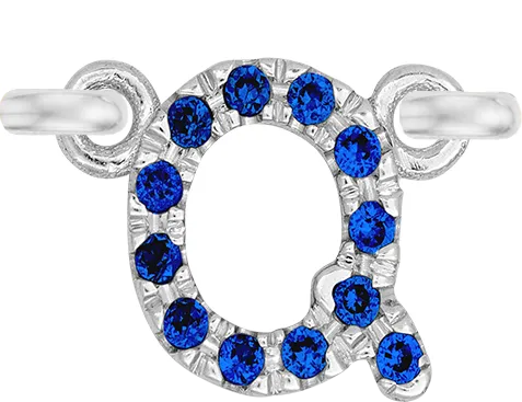 White Gold, Blue Sapphire Letter