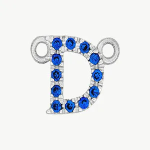 White Gold, Blue Sapphire Letter
