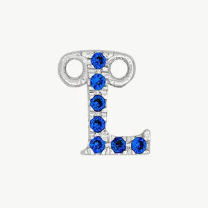 White Gold, Blue Sapphire Letter