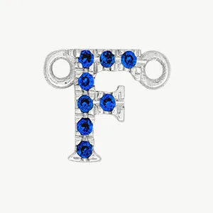 White Gold, Blue Sapphire Letter