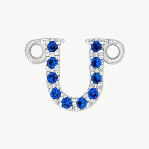 White Gold, Blue Sapphire Letter