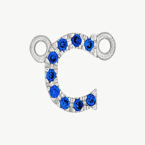 White Gold, Blue Sapphire Letter