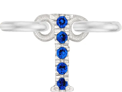 White Gold, Blue Sapphire Letter