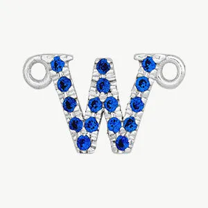 White Gold, Blue Sapphire Letter