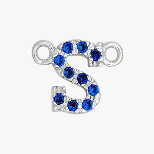White Gold, Blue Sapphire Letter