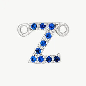 White Gold, Blue Sapphire Letter