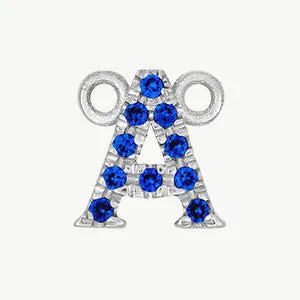 White Gold, Blue Sapphire Letter