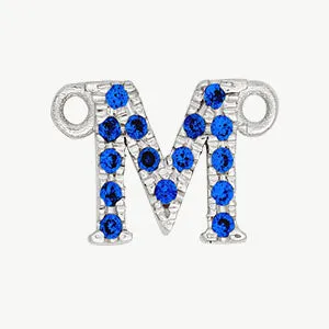 White Gold, Blue Sapphire Letter
