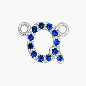White Gold, Blue Sapphire Letter