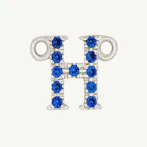 White Gold, Blue Sapphire Letter