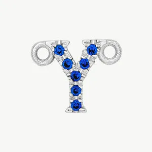 White Gold, Blue Sapphire Letter