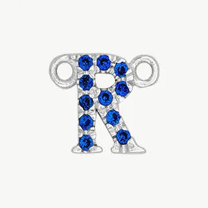 White Gold, Blue Sapphire Letter