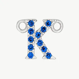 White Gold, Blue Sapphire Letter