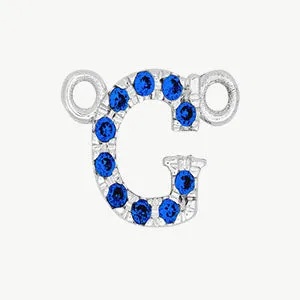 White Gold, Blue Sapphire Letter