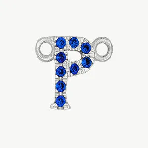 White Gold, Blue Sapphire Letter