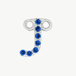 White Gold, Blue Sapphire Letter