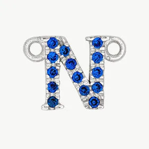 White Gold, Blue Sapphire Letter