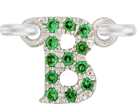 White Gold, Green Garnet Letter
