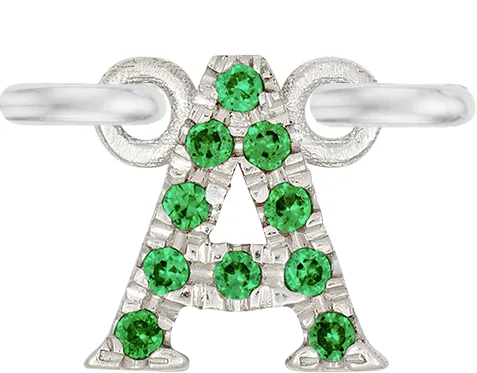 White Gold, Green Garnet Letter