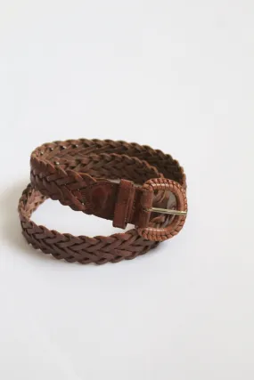wide braided leather belt