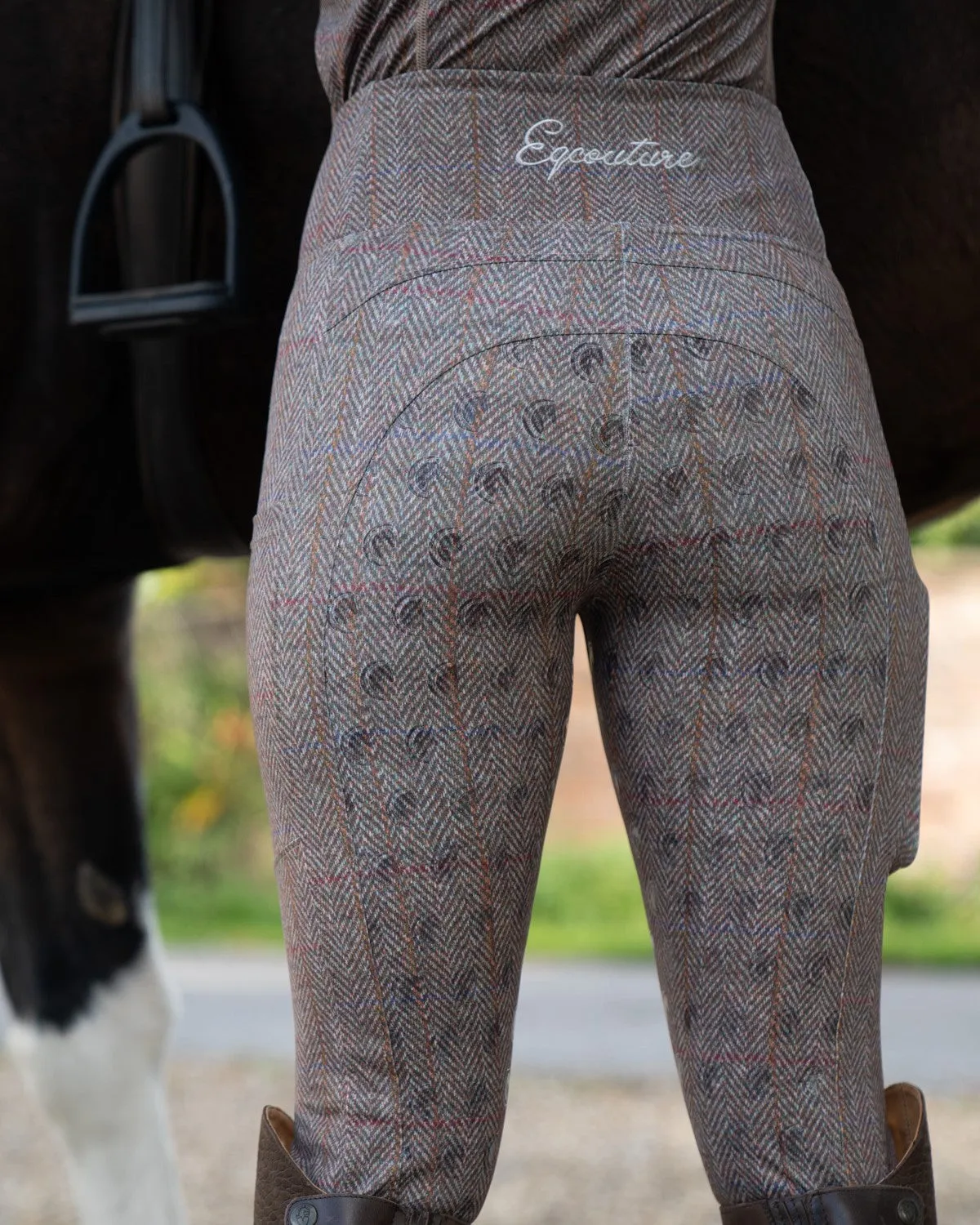 WINTER Tweed Effect Riding Leggings - Full Grip