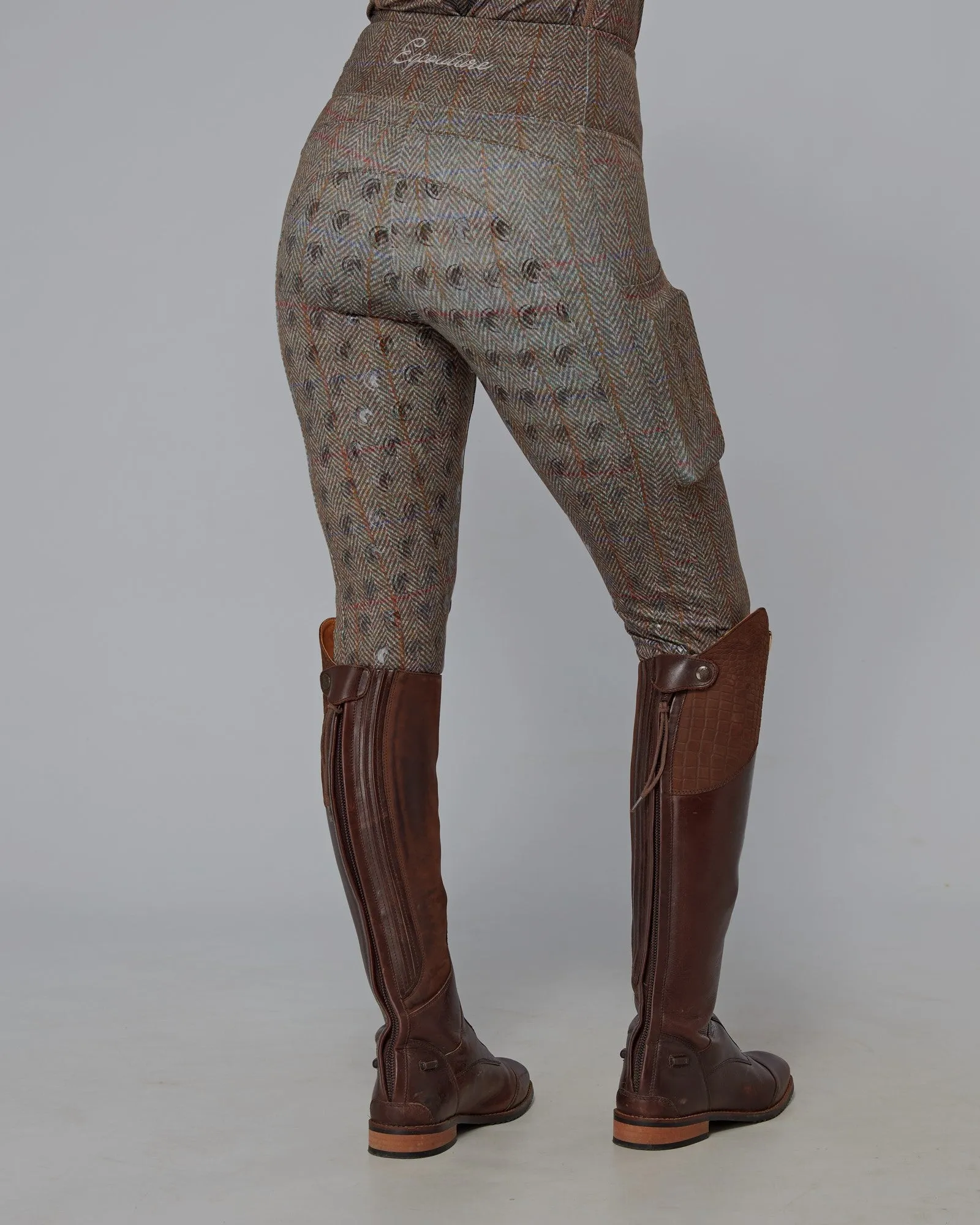 WINTER Tweed Effect Riding Leggings - Full Grip
