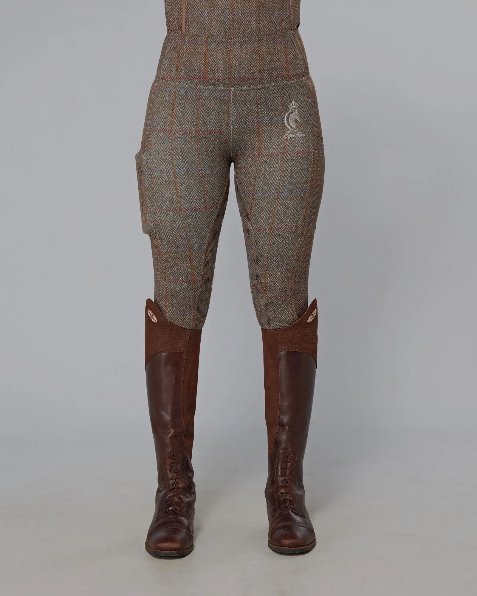 WINTER Tweed Effect Riding Leggings - Full Grip