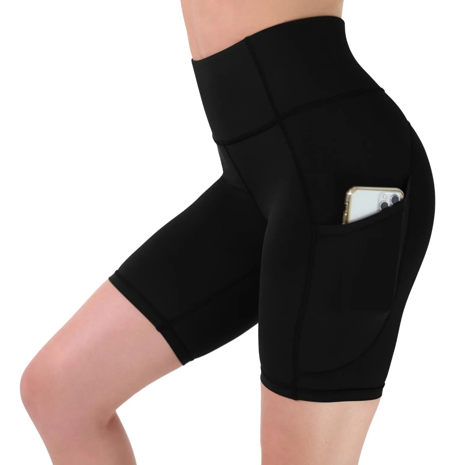 Women's Biker Shorts W/ Pockets - 7" Black